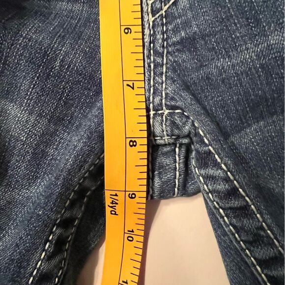 True Religion Straight Leg Jeans Womens 29 Low Rise Med Wash - Picture 12 of 14